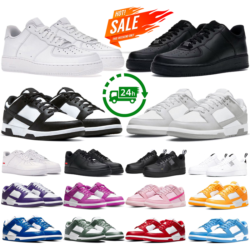 Designer Shoes 1 for Men Women 1s Triple White Black Panda Black Grey Fog University Blue Mens Platform Trainers Sports Sneakers 36-47