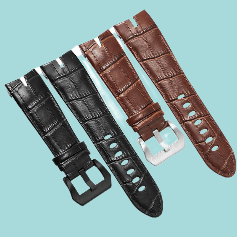 Watch Bands Yopo Genuine Leather Watchband 26mm Black Brown Wristband With Pin Buckle For Series Men039s Accessories