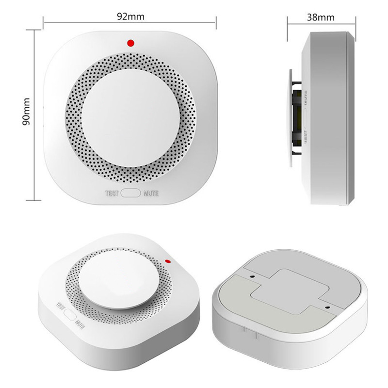 433MHZ Detector Wireless Fire Sensor Security Protection Alarm Detecto for Smart Home Work Office with Battery