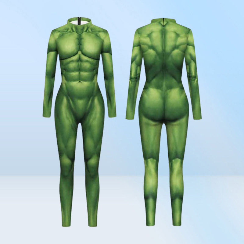 Stage Wear Superhero Bruce Banner Hulk Sexy Cosplay Come Men Women Unisex Jumpsuits Halloween Party Tights Zentai Bodysuit Suit T21109482
