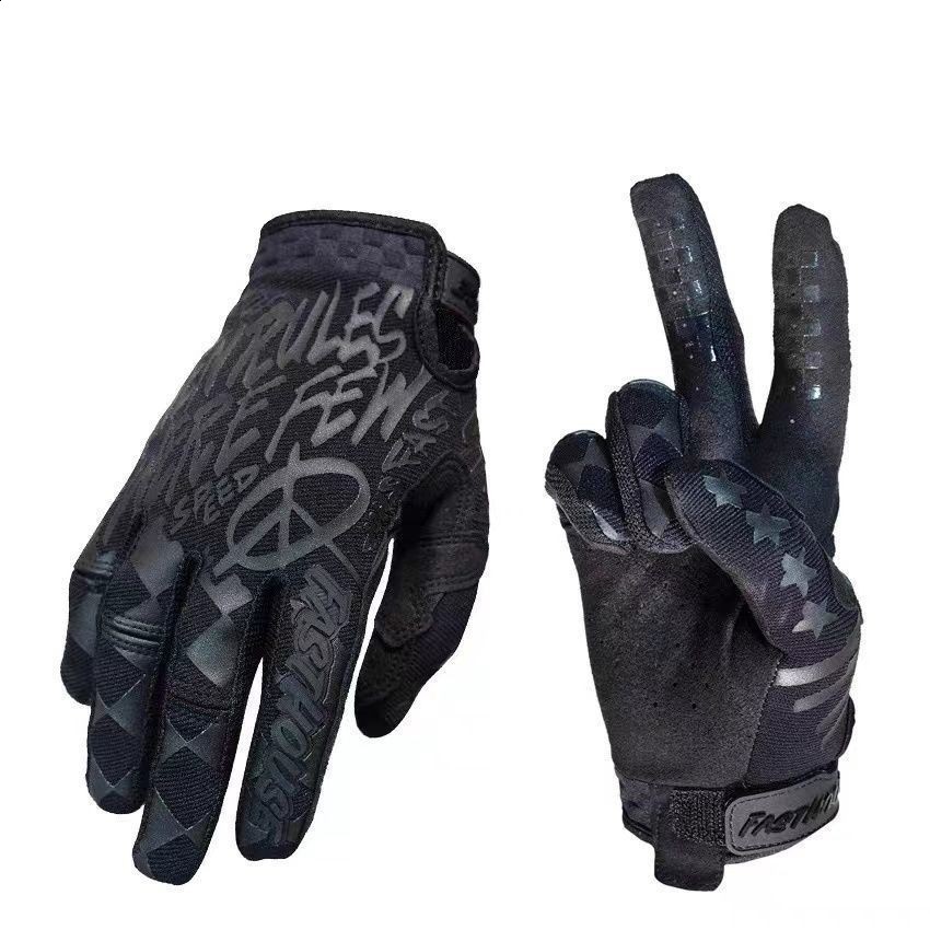 Five Fingers Gloves FXR Moto Touch Screen wihte Black Motocross Riding Bike MX MTB Racing Sports Cycling Dirt Glove 230816