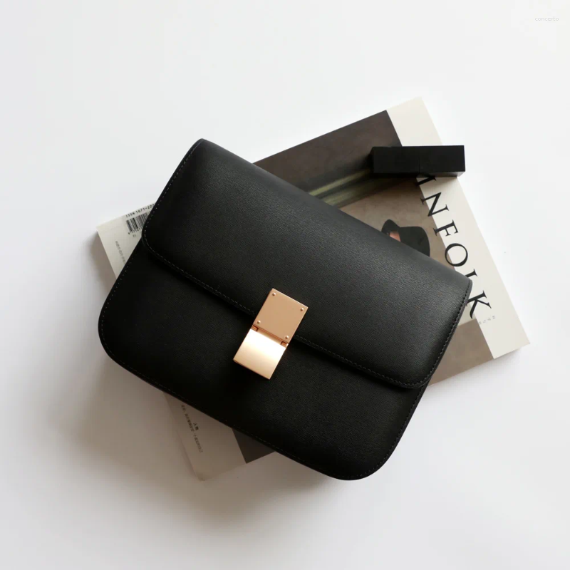 Evening Bags Genuine Leather Tofu Designer Women Crossbody Purse Quality Brand Bag Ladies Small Shoulder Messenger