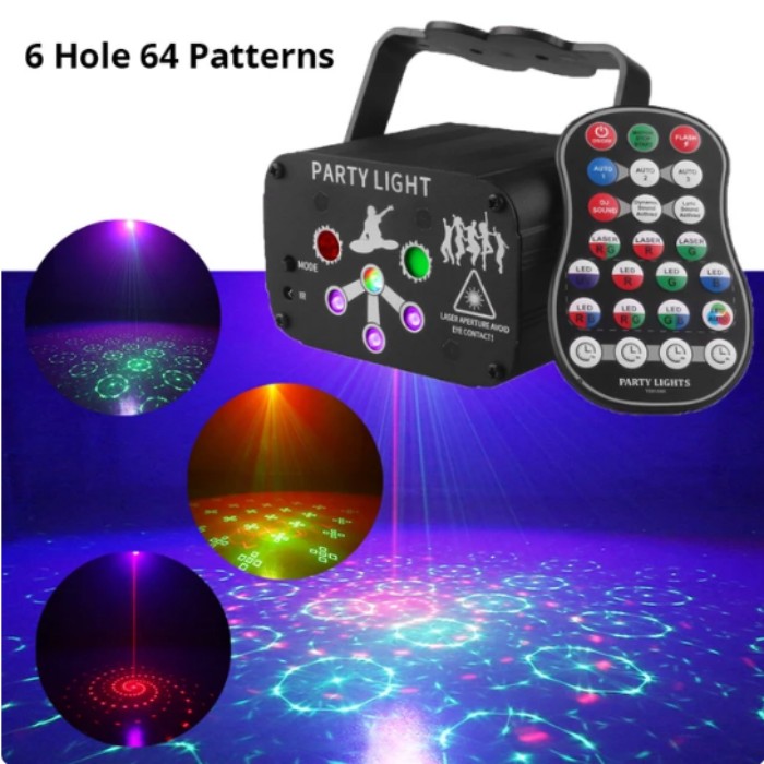 Disco Laser Disco Ball Stage Light Bluetooth DJ RGB Projector Light Strobe Outdoor Home Party Christmas Club Holiday Decoration