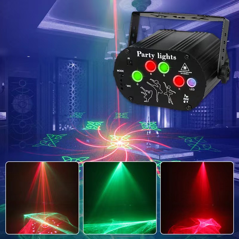 Disco Laser Disco Ball Stage Light Bluetooth DJ RGB Projector Light Strobe Outdoor Home Party Christmas Club Holiday Decoration