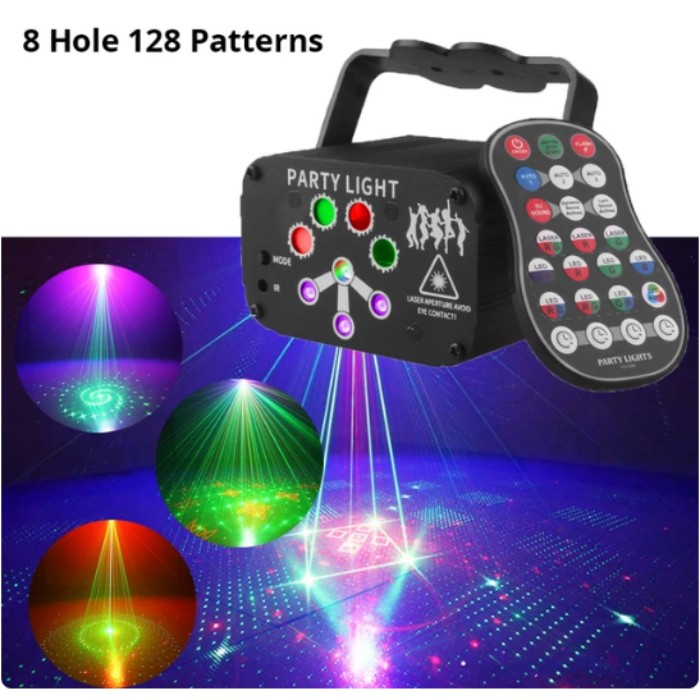 Disco Laser Disco Ball Stage Light Bluetooth DJ RGB Projector Light Strobe Outdoor Home Party Christmas Club Holiday Decoration