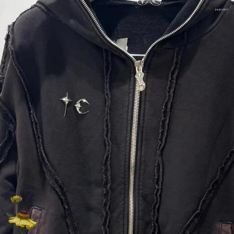 Men's Hoodies Sweatshirts Mens Hoodies Fall Thug ub Heavy Wash Destroy American Street Hip-hop Retro Men Women Hooded Sweatshirts Zipper Cardigan