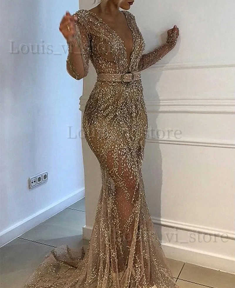 Basic Casual Dresses New Style Womens Evening Full Dress Sexy Sequin Long Sleeve Full Dresses for Women Bridesmaid Dress T240221