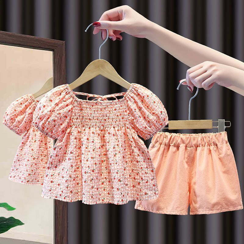 2Pcs Baby Girl Smocked Dress Children Handemade Smocking Desses with Pants Infant Boutique Clothes Toddler Vintage Vestidos 210615