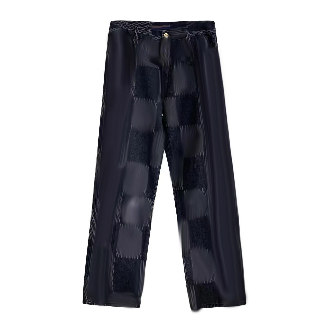 Mens jeans designer jeans Grid pattern Tassel damaged denim Hole pants Slim fit jeans
