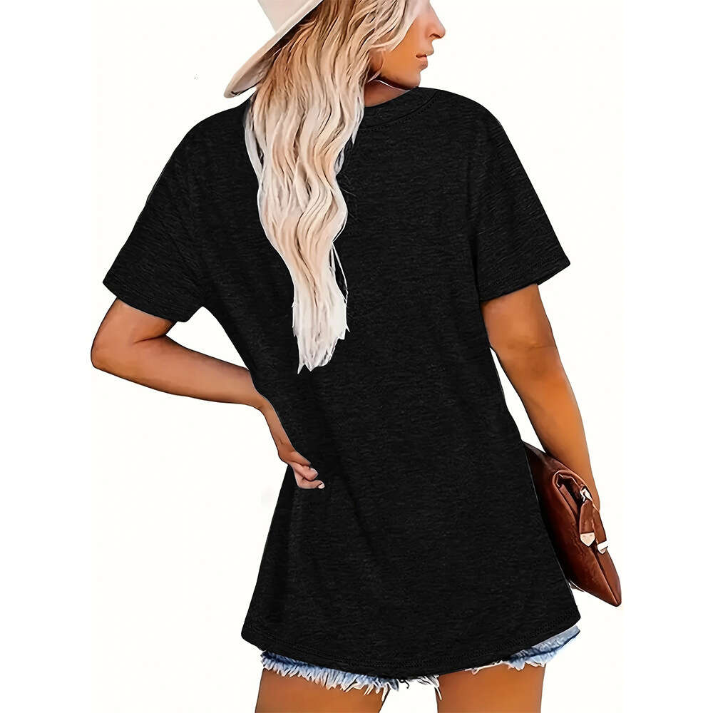 Women's Sun and Moon Print Casual Loose Round Neck Short Sleeve T-shirt for Women