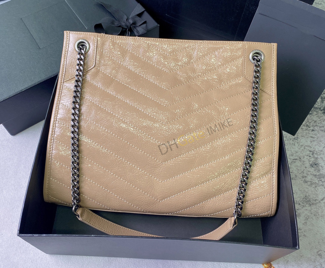 10a Top Quality Bags large capacity luxury handbag NIKI metal logo women's designer handbag leather fashion shoulder bag shopping bag chain wallet
