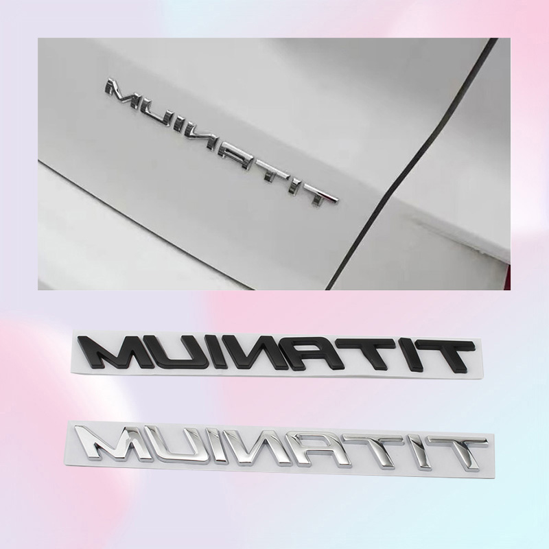 2025 new 3D Metal TITANIUM Car Rear Trunk Emblem Chrome Badge Sticker Decals for eo F150 Ranger Focus Everest Mustang Explorer9760802 Free s