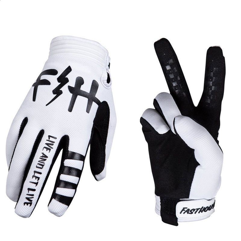 Five Fingers Gloves FXR Moto Touch Screen wihte Black Motocross Riding Bike MX MTB Racing Sports Cycling Dirt Glove 230816