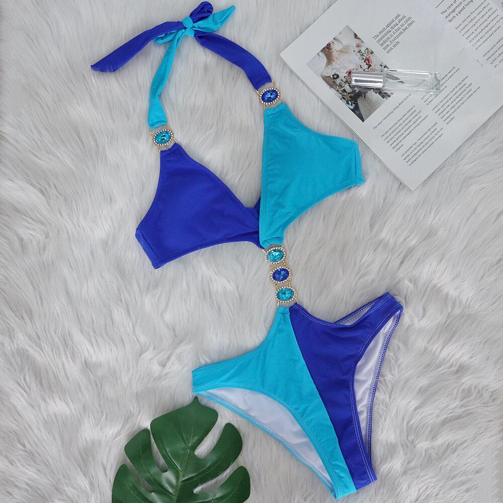 Women's Swimwear 2025 Fashion Designer Bikini Set Women Swimsuits Flag Print Brazilian Two Pieces Suit Lace Up Female Plus Size Ladies Bathing Su