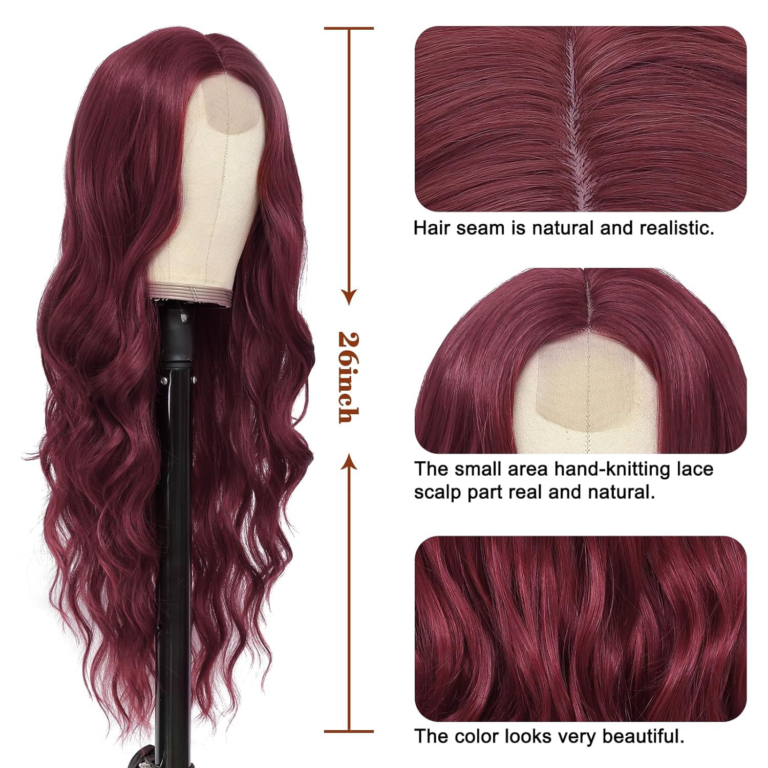 Long Deep Wave Full Lace Front Wigs Human Hair Curly Female Synthetic Natural Hair Lace Wigs Fast Shipping