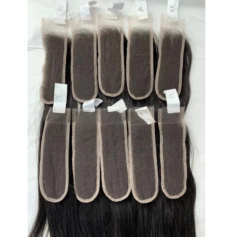 HD 2X6 Lace Closure Silky Straight Body Wave Brazilian Peruvian 100% Human Hair Middle Part 10-24inch Natural color