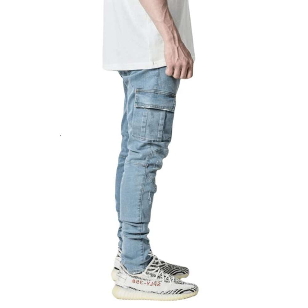 Spring Festival Does Not Close. Jeans Are Hot Selling. Side Pockets, Small Feet, Tight Fitting Jeans for Men