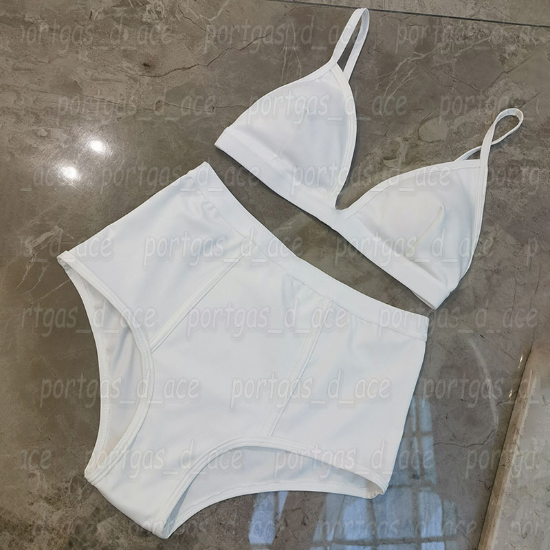 Split Padded Women Bikinis Brand Sexy Beach Bra Briefs Set Swimwear Padded Two Piece Swimsuit Charming Bathing Suit Luxury Designer Black White Swim