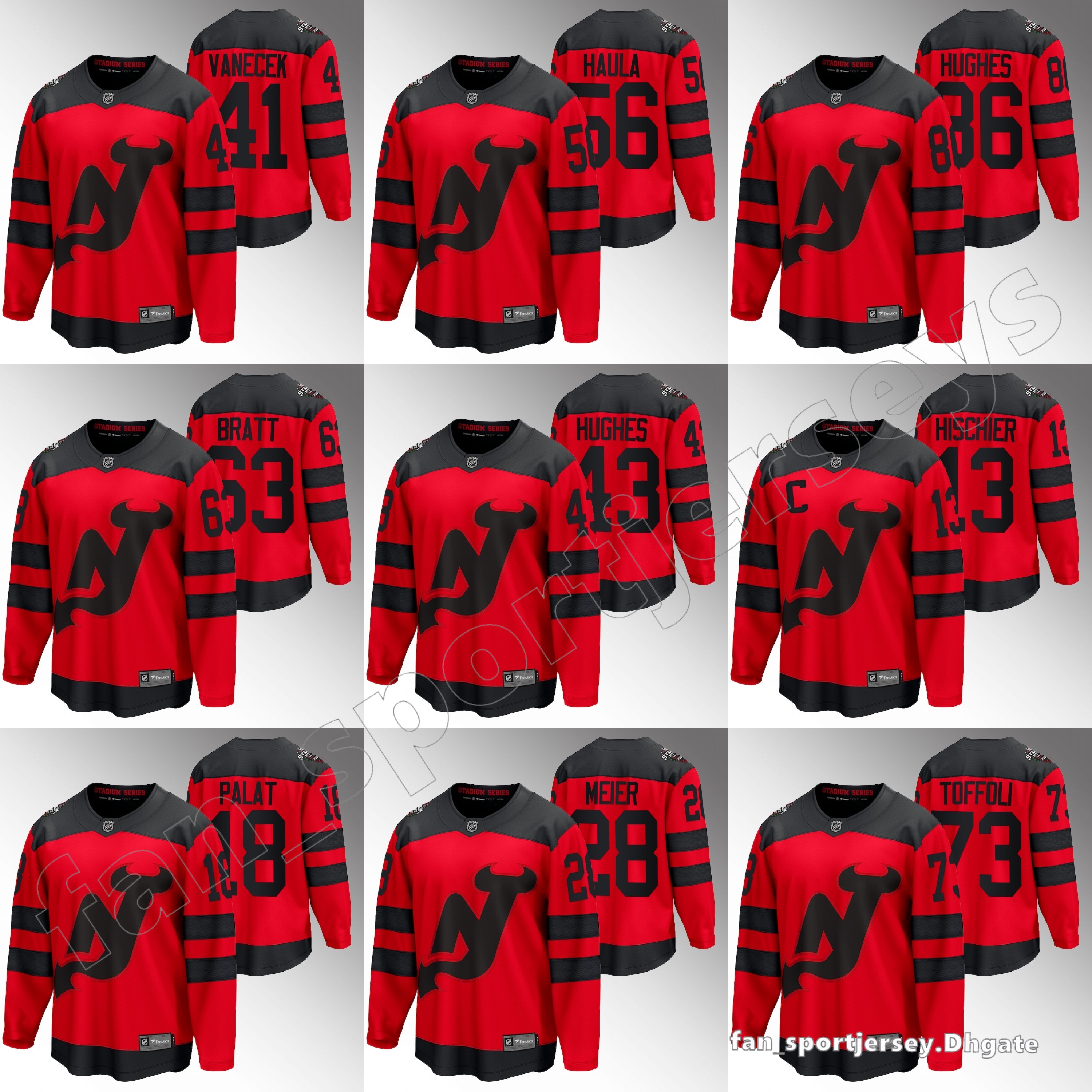 Sale 2024 Stadium Series New''Jersey''Devils''Jack Hughes NJ Hockey Jerseys Jesper Bratt Hischier Dougie Hamilton Mercer Wood Graves Marino Sharangovich Tomas