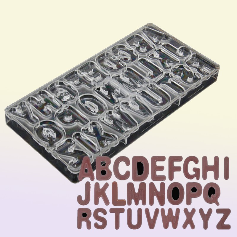 big 3D chocolate molds letters cake pan moldes para chocolates mould DIY for chocolate polycarbonate5555360