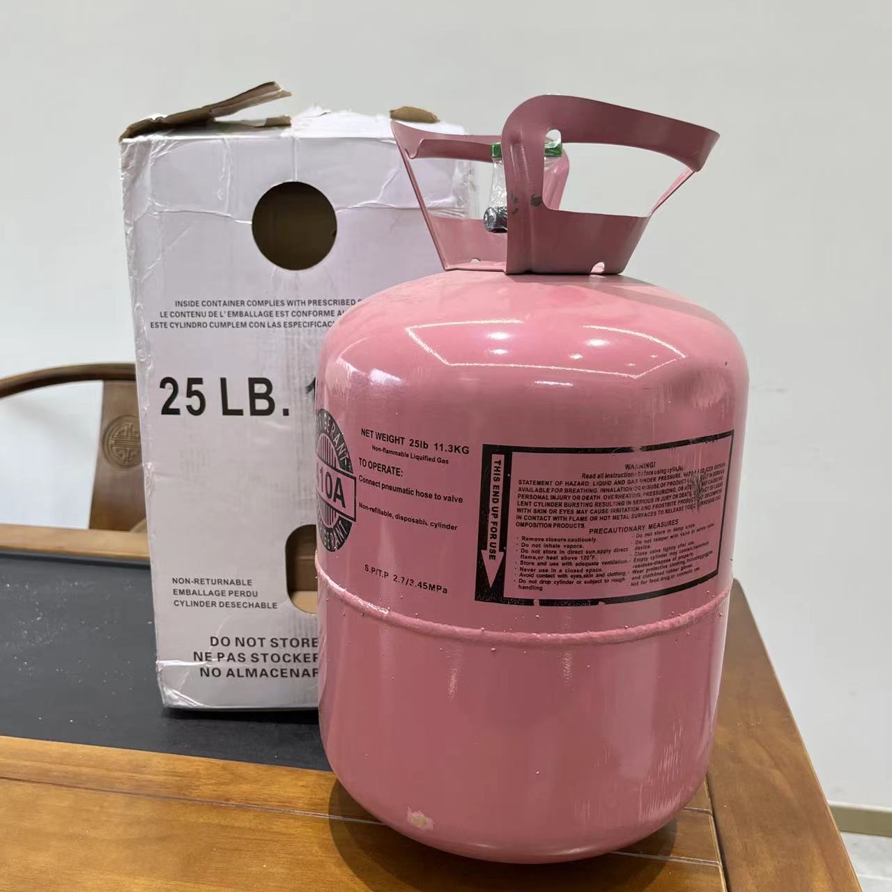 25lb R410A Refrigerant Freon Steel Cylinder Packaging Tank Cylinder for Air Conditioners fast shipping