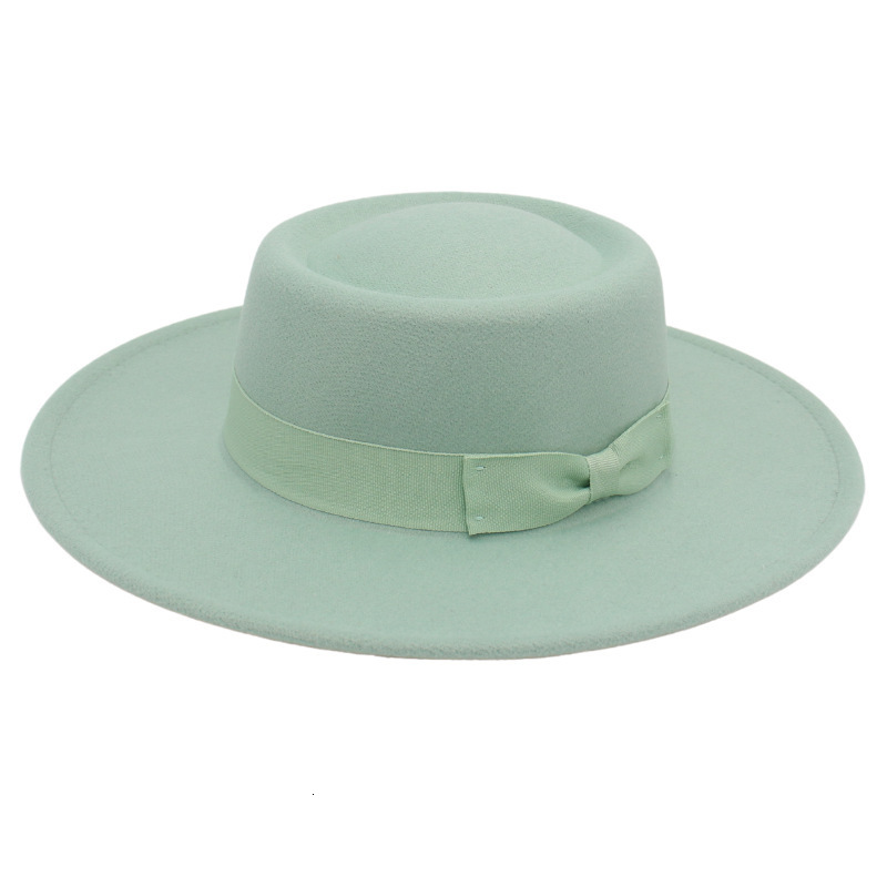 Korean cashmere hat versatile bow dome convex roof big eaves fashion casual wool felt hat top hat 230729