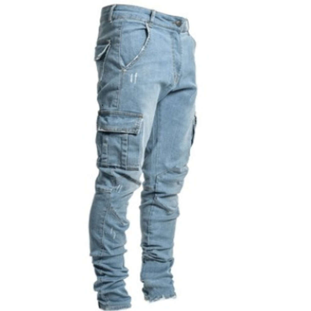 Spring Festival Does Not Close. Jeans Are Hot Selling. Side Pockets, Small Feet, Tight Fitting Jeans for Men