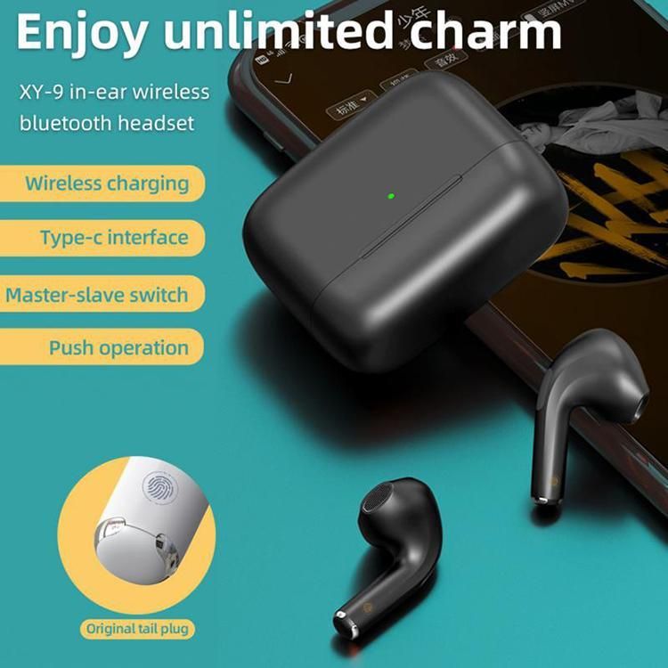Patent TWS Earphone Magic Window Bluetooth Headphone Smart Touch Earphones Wireless Charge Earbuds In ear Pods Charging Port XY-9