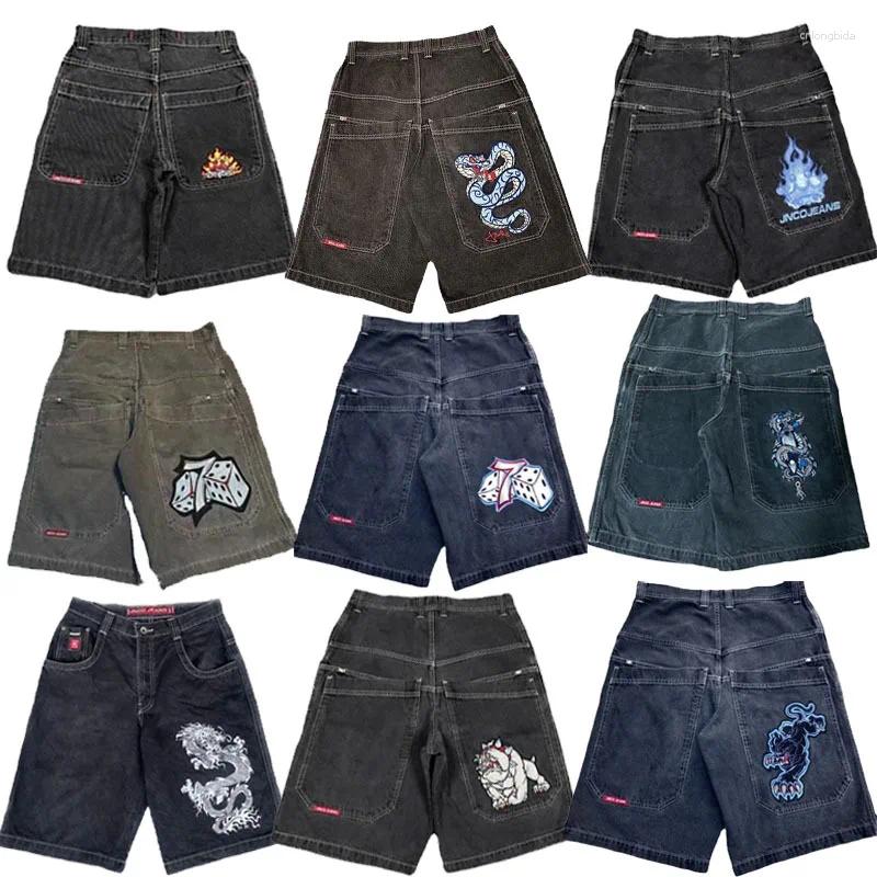 Men's Pants Shorts Y2K Hip Hop Pocket Baggy Denim Gym Men Women Summer Harajuku Gothic Basketball Streetwear
