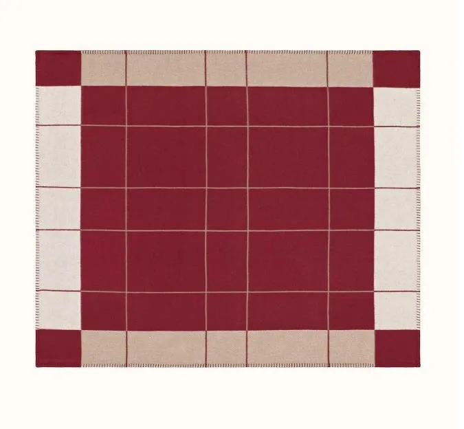 2024 Thick Home Sofa good quailty blanket TOP Selling beige orange black red gray navy Big Size 145*175cm Wool Designer thickening.