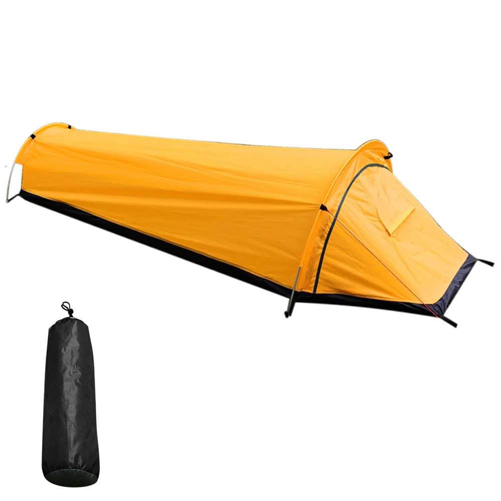Backpacking Tent Outdoor Camping Sleeping Bag Waterproof Lightweight Single Person 210D Oxford Cloth Bottom 240220