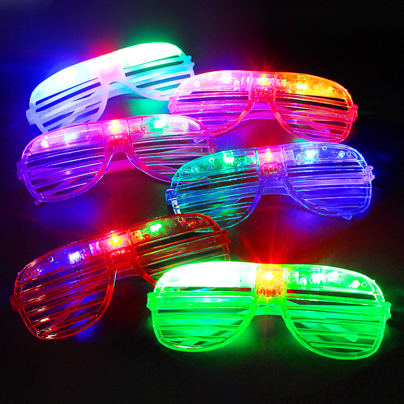 Shutters LED Light Glasses Light Up Kids Toys Christmas Party Supplies Decoration Glowing Sunglasses Glasses 6 Colors