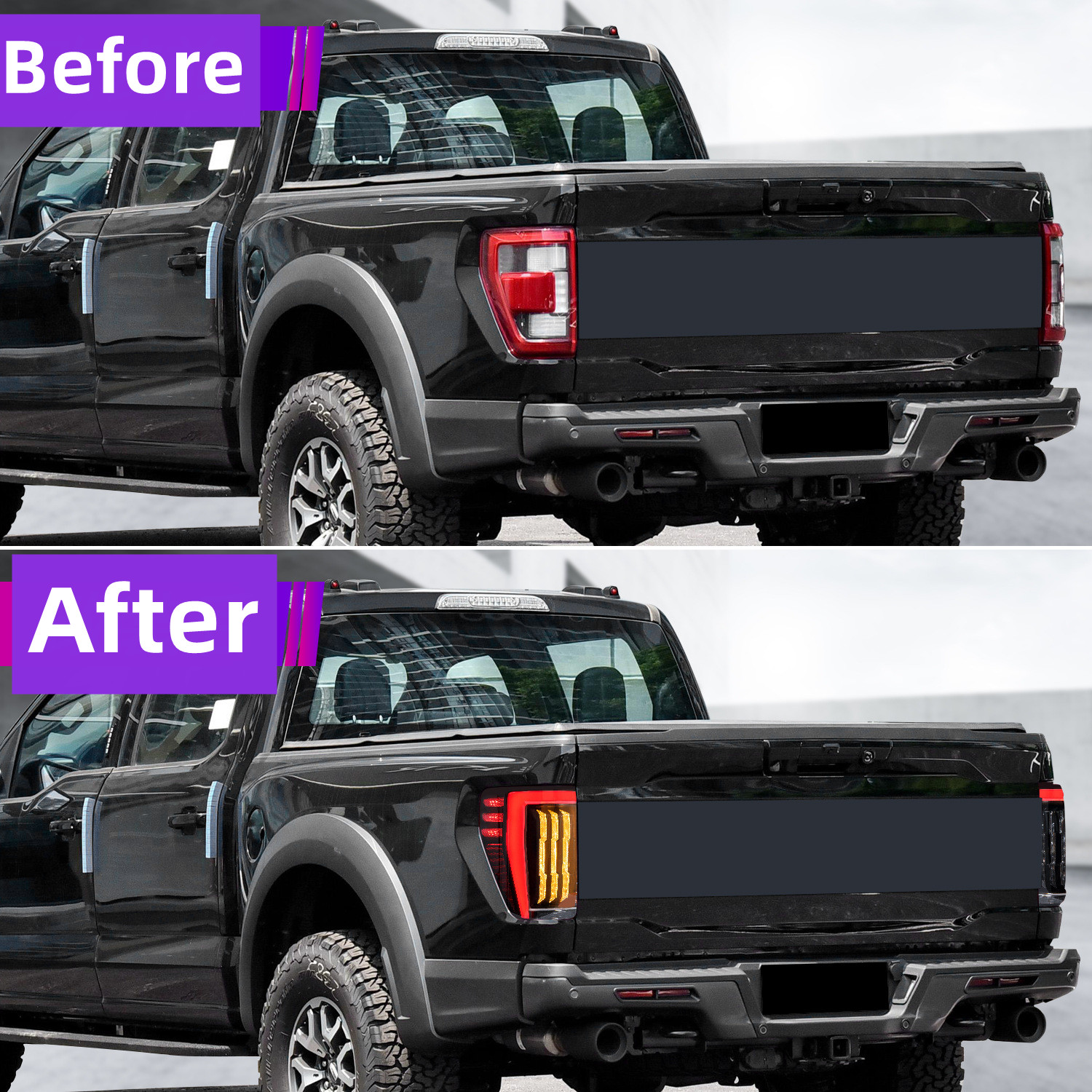 Car Taillights For Ford Raptor F-150 20 21-2024 Dynamic Turning Lights Brake Reverse Lights Tail Lamps Assembly