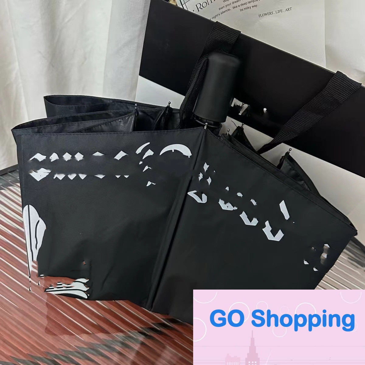 Classic Fashion Brand Umbrella Automatic plus-Sized Double Sun Umbrellas Men and Women Street Wind Rain Dual-Use Vinyl Sun Protective