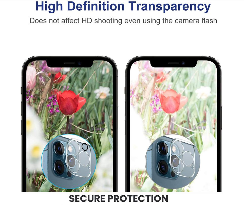High Transparency Camera Lens Glass for iPhone 16 pro max 15 Pro Full Glue 9H Cover Protector Films