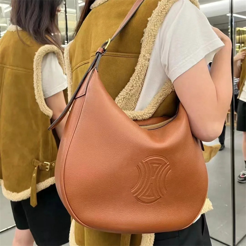Top quality HELOISE hobo TRIOMPHES Leather Shoulder bag Luxury handbag Womens CrossBody tote fashion 10a Designer bags mens Cleo Clutch pochette travel shop Bags
