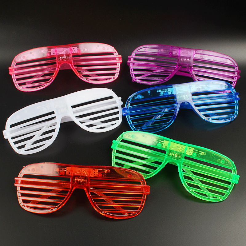Shutters LED Light Glasses Light Up Kids Toys Christmas Party Supplies Decoration Glowing Sunglasses Glasses 6 Colors