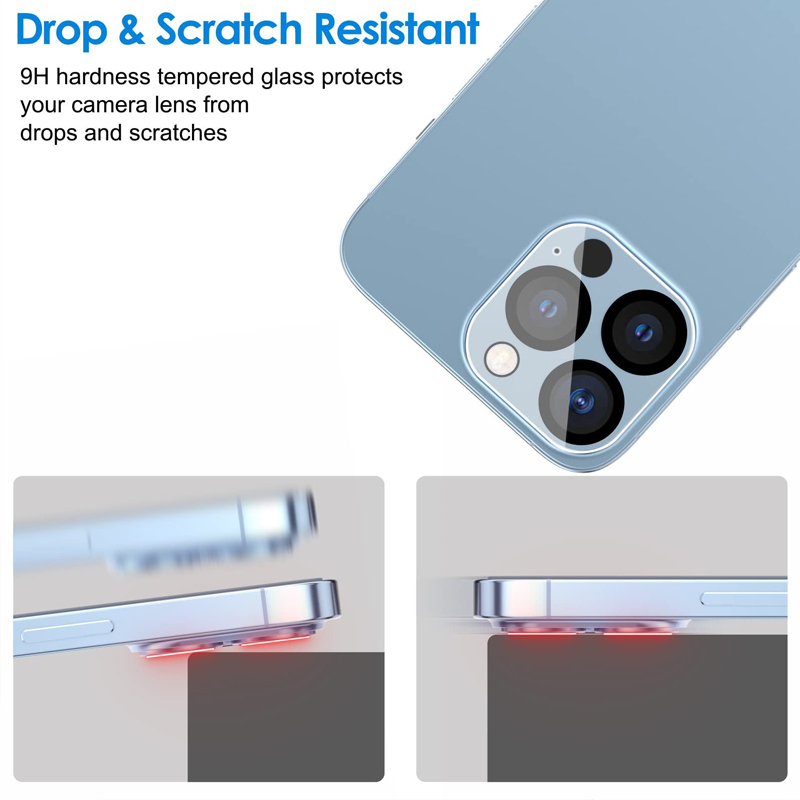 Camera Lens Glass for iPhone 15 PRO MAX 3D Full Cover Protector Films for 16 PRO MAX 13 PRO 12 15