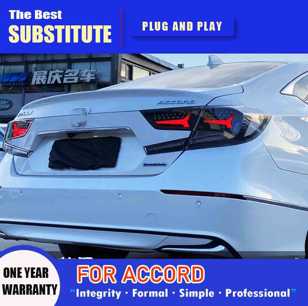 Car Taillight Assembly Streamer Turn Signal For Honda Accord G10 LED Tail Light 18-21 Brake Reverse Parking Running Lights Rear Lamp