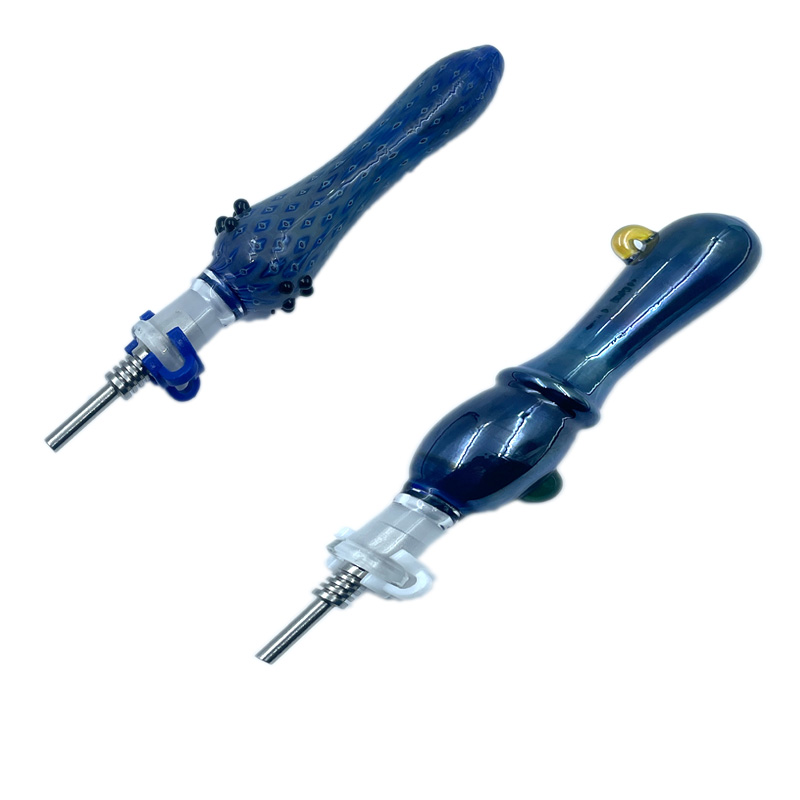 Mini Glass Nectar Collector Kit with Quartz Tips Hookahs Pipes Oil bowl Hand Pipe accessories