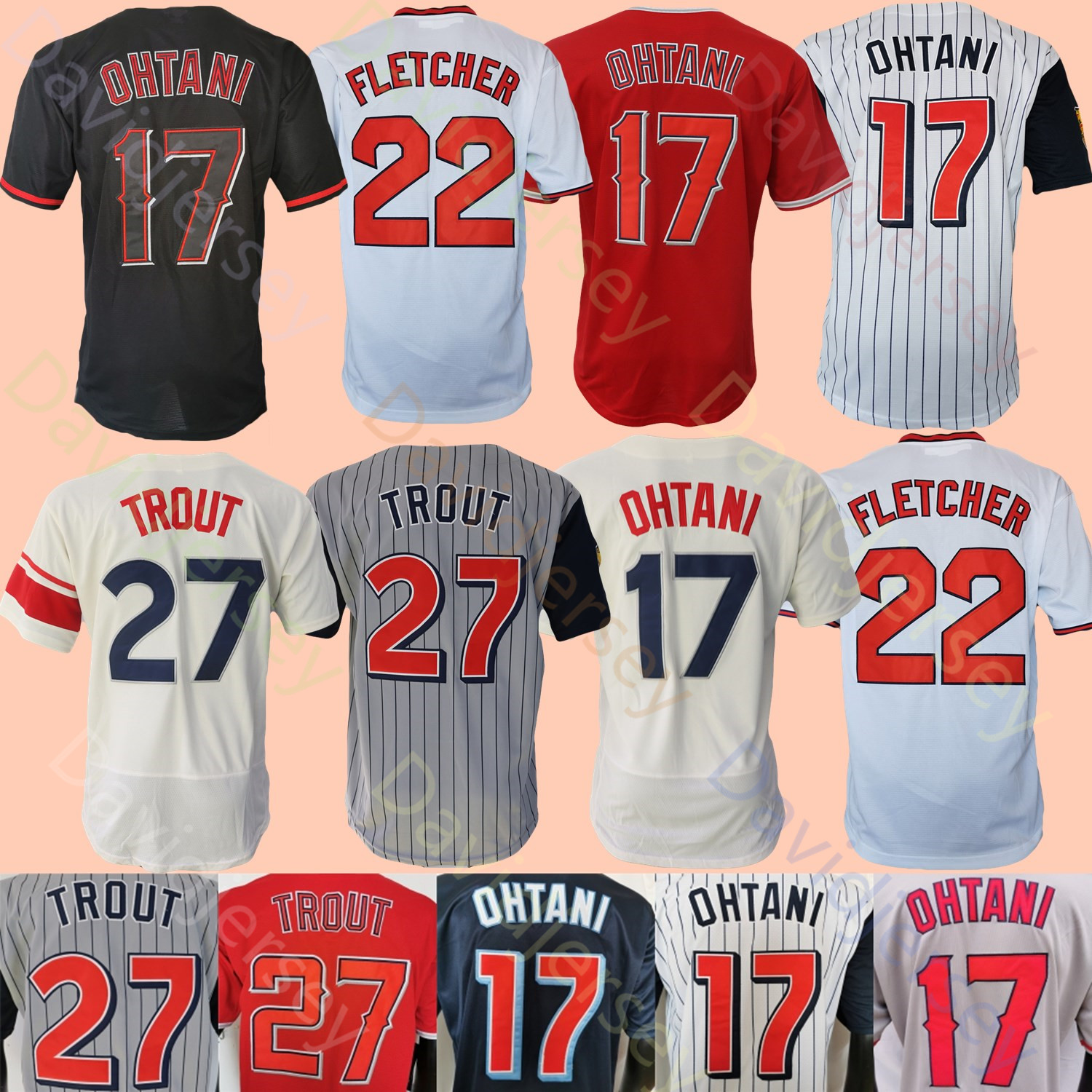 Baseball Jersey Reggie Jackson Reid Detmers Rod Carew Nolan Ryan Luis Garcia Luis Rengifo Zach Neto Brandon Drury Matt Thaiss Zach Plesac