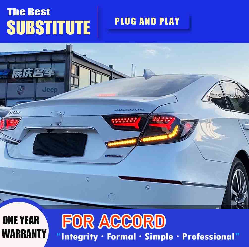 Car Taillight Assembly Streamer Turn Signal For Honda Accord G10 LED Tail Light 18-21 Brake Reverse Parking Running Lights Rear Lamp