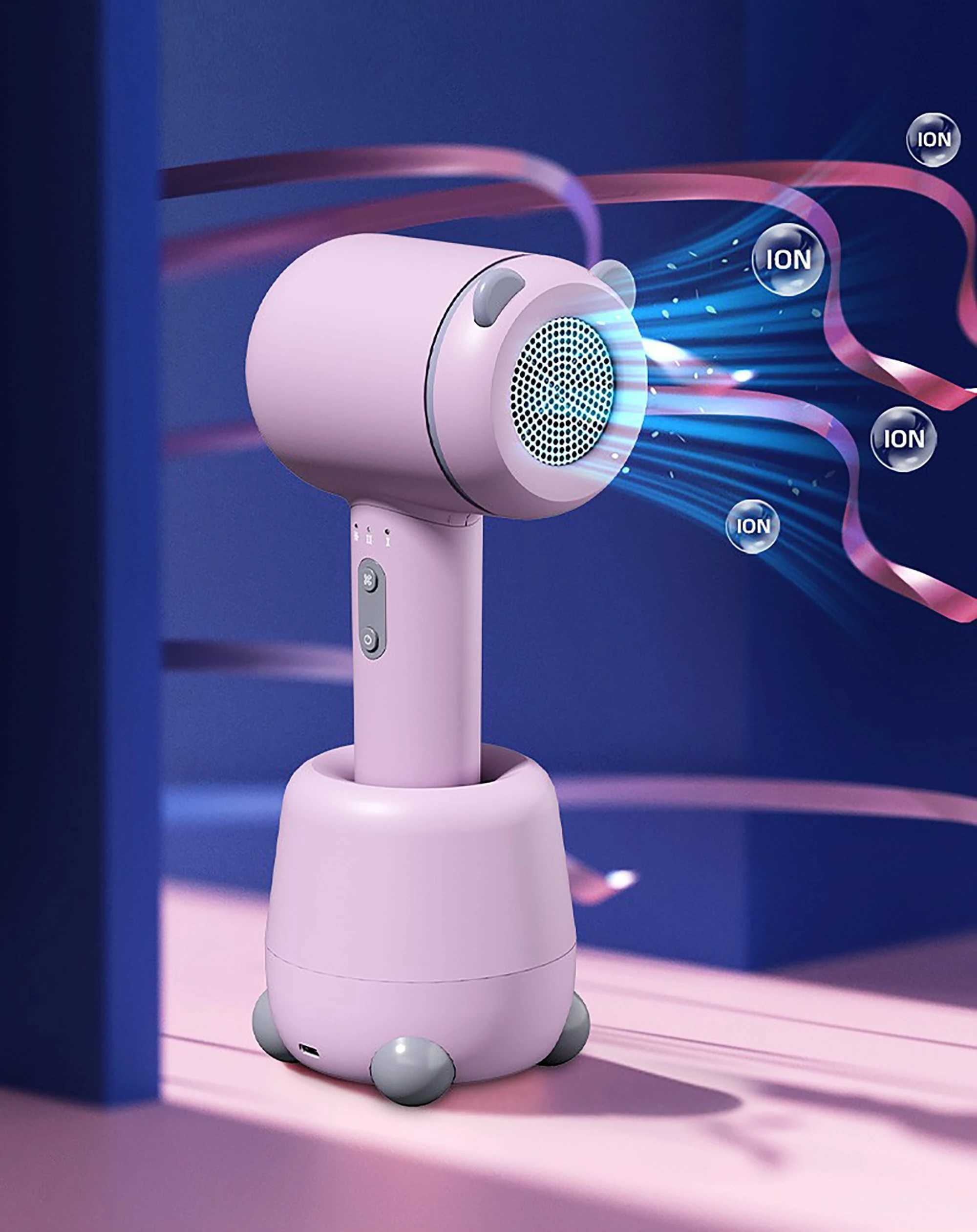 Hair Dryers (Promotion) Cordless Hair Dryer Wireless Hair Dryer Negative Irons Portable Children Travel Rechargeable Blow Dryer 240401