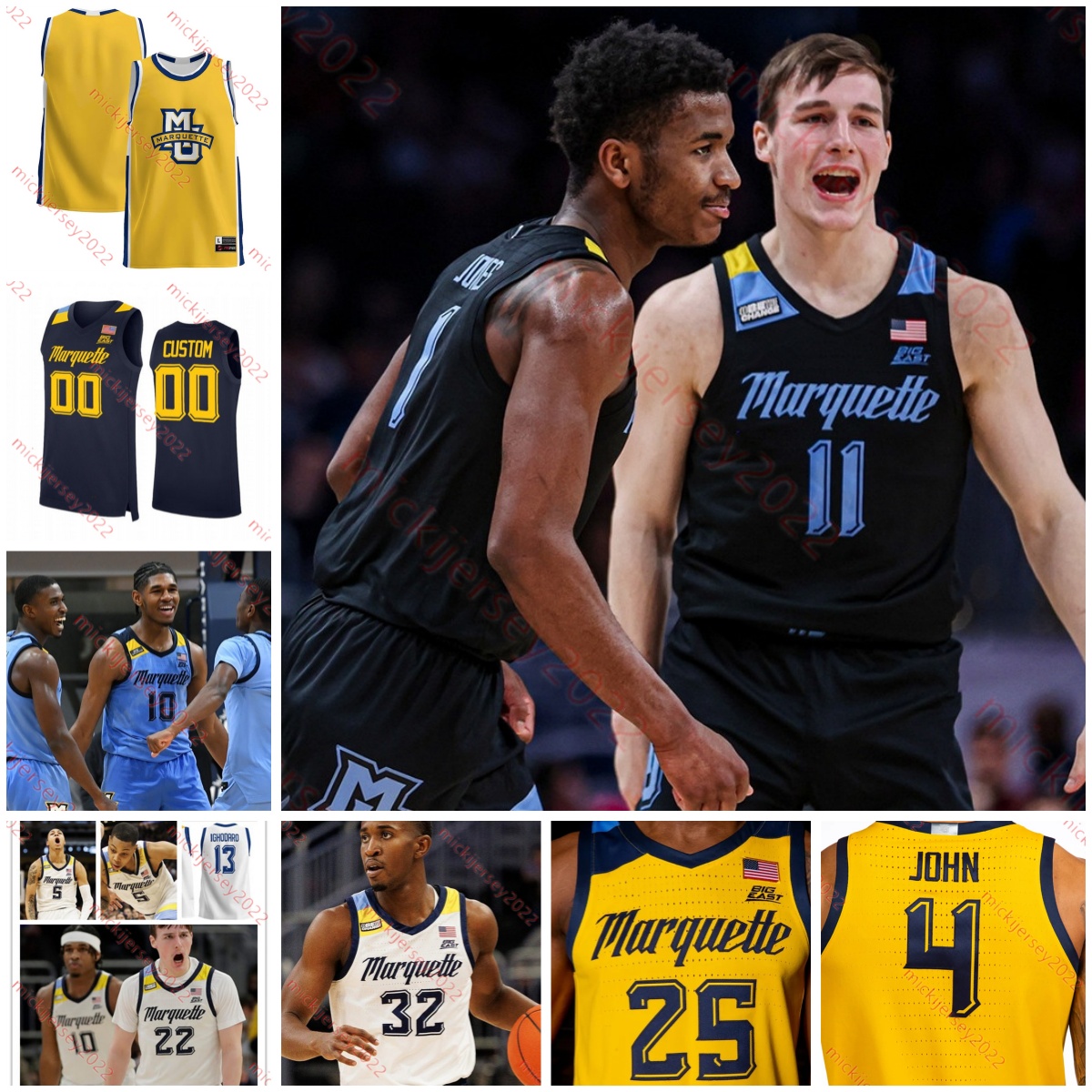 Marquette Golden Eagles Basketball Jersey Dwyane Wade Jimmy Butler Jae Crowder Markus Howard Wesley Matthews Butch Le Tre Norman Custom Mens Stitched Jerseys