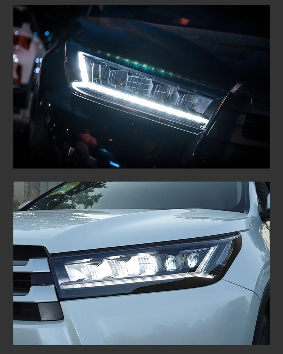 Car Styling for Toyota Highlander 20 18-20 20 Kluger LED Headlight DRL Animation Blue Running Lights Dynamic Signal Assembly