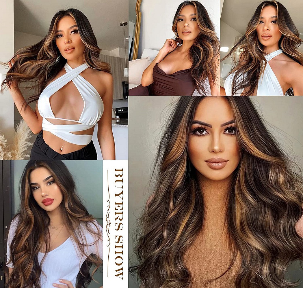 Long Deep Wave Full Lace Front Wigs Human Hair Curly 10 Styles Female Synthetic Natural Hair Lace Wigs Fast Delivery