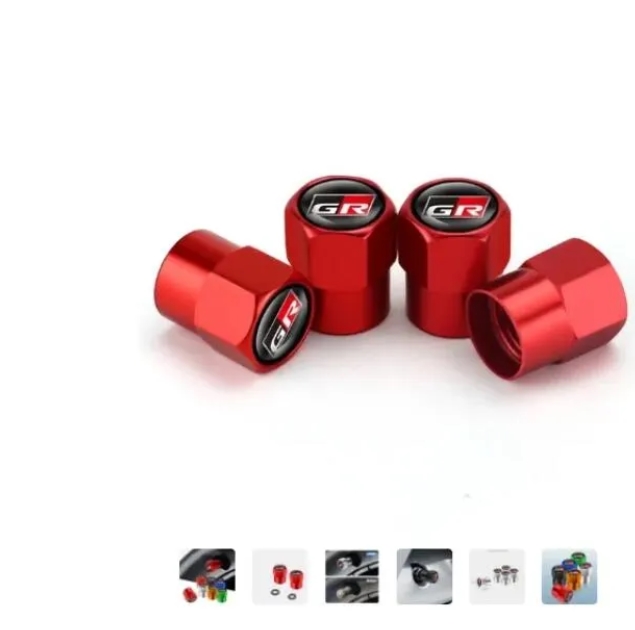 Car Styling Tire Valve Caps For GR Sport logo Toyota Gazoo racing Yaris Corolla hilux supra chr accessorie