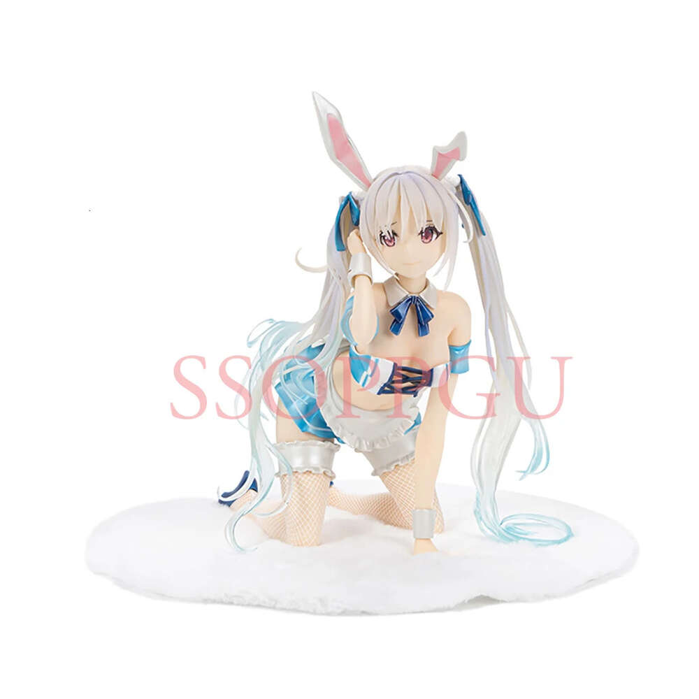 Anime Manga 1/4 Native Binding Dsmile Chris Aqua Blue Bunny Girl Anime PVC Action Figure Jouet Statue Collection Adulte Modèle Poupée 24 cm