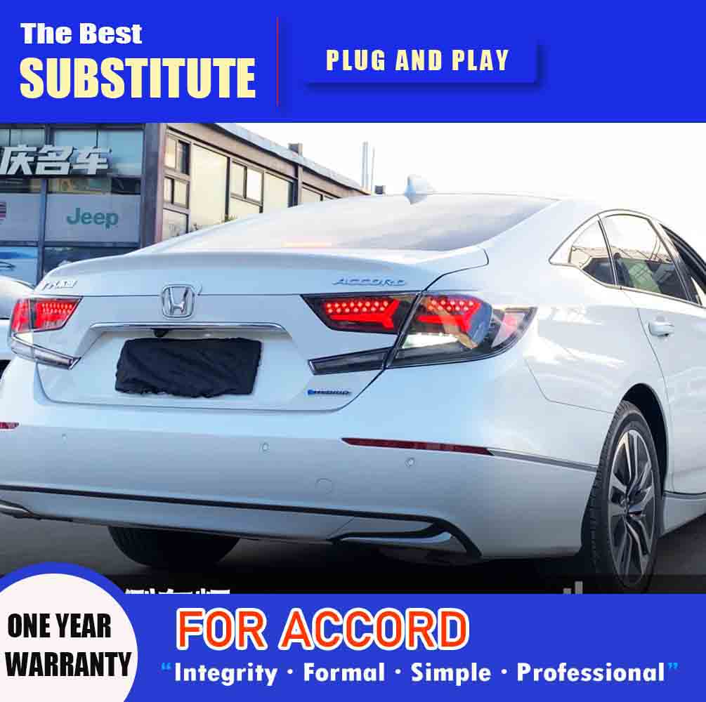 Car Taillight Assembly Streamer Turn Signal For Honda Accord G10 LED Tail Light 18-21 Brake Reverse Parking Running Lights Rear Lamp