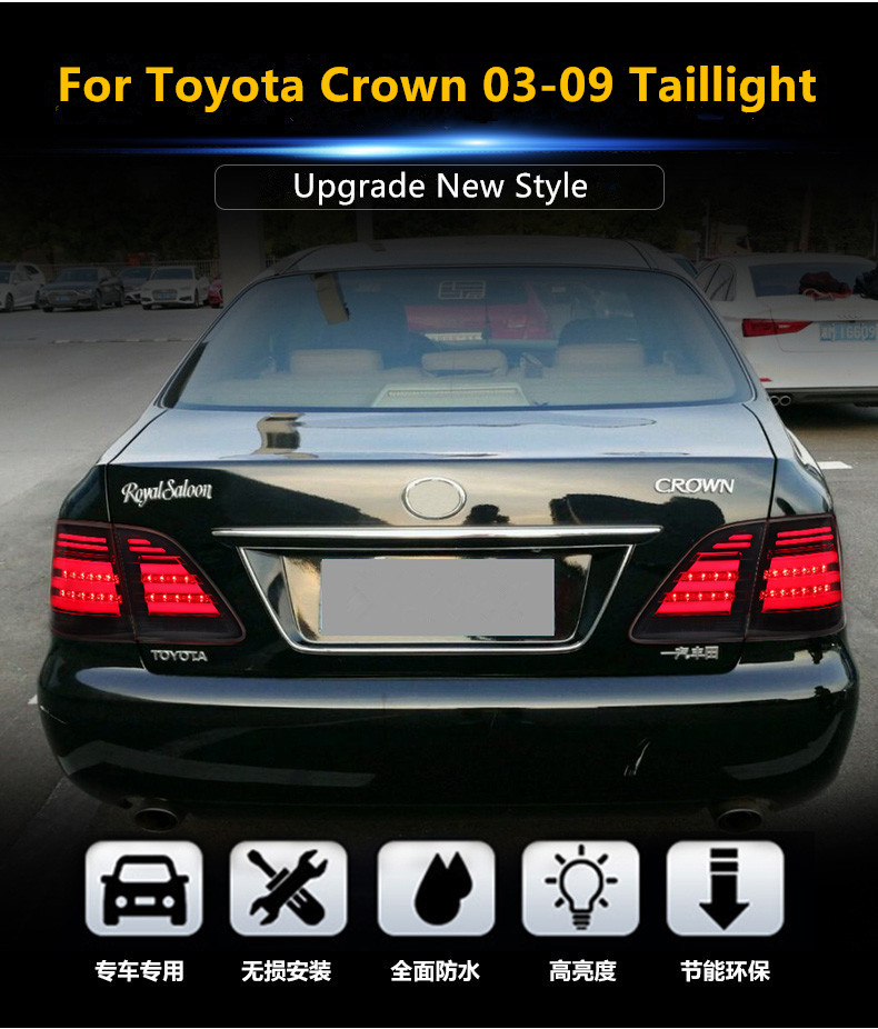 LED Turn Signal Tail Lamp for Toyota Crown Altis Car Taillight 2005-2009 Rear Brake Reverse Light Automotive Accessories
